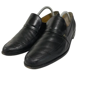 Zapatos de vestir Bally de cuero negro sin cordones para hombre talla 10 EEE hechos en Suiza - Imagen 1 de 15
