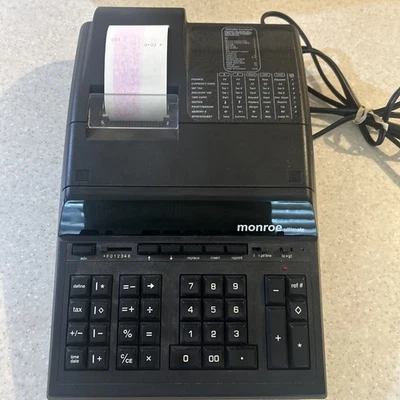 Monroe Ultimate Desktop 12 Digit Display Printing Calculator Tested And Working - Image 1 of 4