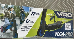 VIRO Rides Vega Pro Stylish Speedy 2-in-1 Electric Scooter Blue *NEW* - Picture 1 of 6