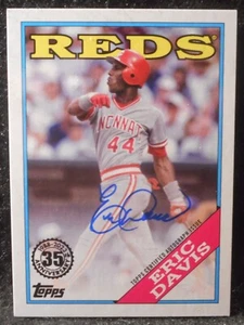 2023 Eric Davis Topps 35th Anniversary 1988 Version AUTOGRAPH...Cincinnati Reds - Picture 1 of 2