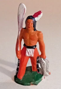 FIGURINE  PLASTIQUE - INDIEN PECHEUR - CLAIRET STARLUX JIM ?? - Picture 1 of 2