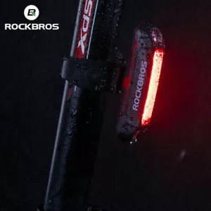 Luce posteriore Rockbros Impermeabile Avviso Smart USB Ricarica Bici Luce posteriore NUOVO - Foto 1 di 5