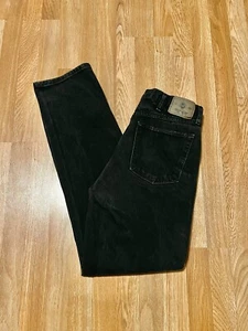 Pantalones de mezclilla Wrangler de corte regular para hombre talla 34x34 negros tiro medio 5 bolsillos algodón 96501CB - Imagen 1 de 12
