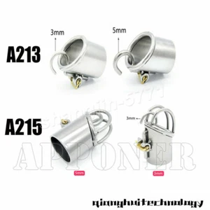 NEW Stainless Steel Chastity Puncture Cage Rings Tube Jacket Restraint Device - Picture 1 of 29