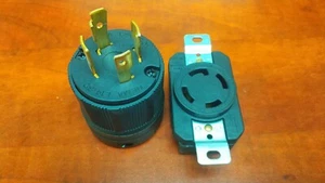 NEMA L14-30R L14-30P 30A 125/250V plug Connector for Generator Cord Assembly 584 - Picture 1 of 5