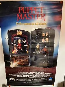 1989 PUPPET MASTER Video Store Promo Poster Original gerollt - Bild 1 von 11