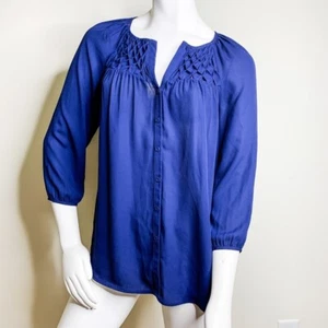 Stitchfix Danielle Rainn navy blouse maternity size SM NWT - Picture 1 of 7
