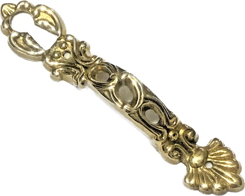 Brass Ornate Door Pull Handle With Key Hole Furniture Restoration Repair Cover