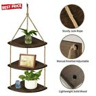 AGSIVO Home Hanging Storage Shelf Strong Rope Swing Wall  Shelves Retro Wood