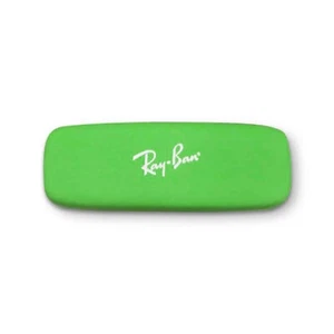 NEW RAY BAN JUNIOR KIDS GREEN AUTHENTIC CLAMSHELL EYEGLASSES HARD CASE - Picture 1 of 1