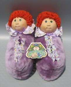 CABBAGE PATCH KIDS 3D DOLL SLIPPERS Red Hair Green Eyes OAA Korea W-SIZE 5-6 '84