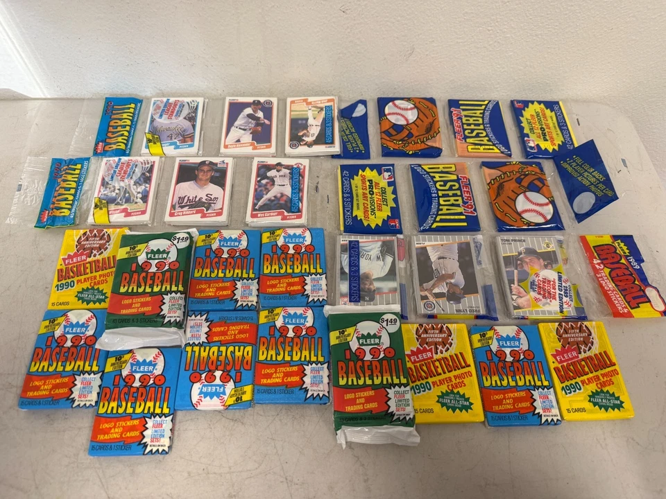 Vintage 1990 Fleer Baseball Cards Factory Wax Pack of 15 Cards
