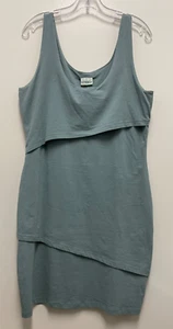 Neu mit Etikett Synergy Kleid - grün Bio-Baumwolle ärmellos Lagenlook Etuikleid, Größe XL - Bild 1 von 6