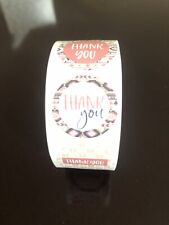  1inch Floral White Round Paper Thank You 8 Types Label Stickers 500pcs Per Roll