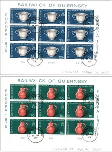 1976 Europa Stamps Bailiwick of Guernsey MS Used 1979 CDS - Picture 1 of 3