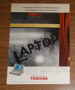 Seltene Werbung TOSHIBA Laptop Portable Computer - Keine Grenzen 1990 - Bild 1 von 1