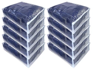 10-Pack Clear Vinyl Zippered Blanket Storage Bags 15x18x5 Inch - Picture 1 of 2