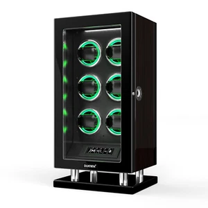 Huella Dactilar Automático 6 Relojes Enrollador Pantalla Táctil LCD Almacenamiento RGB LED EE. UU. - Imagen 1 de 9