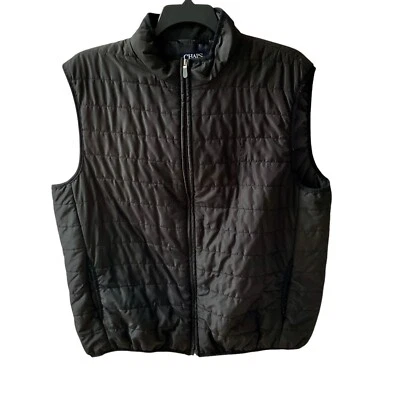 Chaps Men’s XXL Puffer Vest Sleeveless Jacket Black Polyester - Image 1 of 4