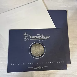 Moneda medallón conmemorativa de la gran inauguración de Disney Resort Paris 1992 euro - Imagen 1 de 3
