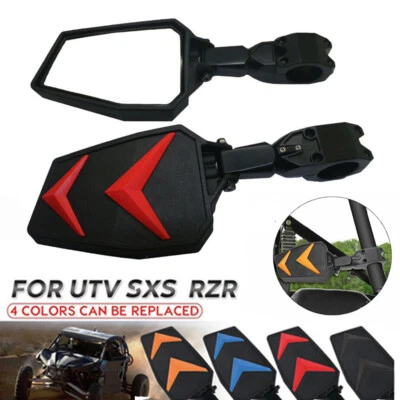 UTV RZR Side Mirrors Foldable Adjustable For 1.75" Polaris RZR S 800 XP 900 1000 - Image 1 of 4