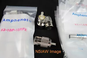 10 Amphenol PL 259 Connectors W/ UG-176 Reducers RG8,8X,213,9913,LMR-240, &400 - Picture 1 of 4