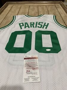Robert Parish Autographed/Signed Jersey JSA COA Boston Celtics