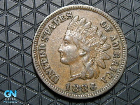 1886 TYPE 1 Indian Head Cent Penny #K6670 Cover