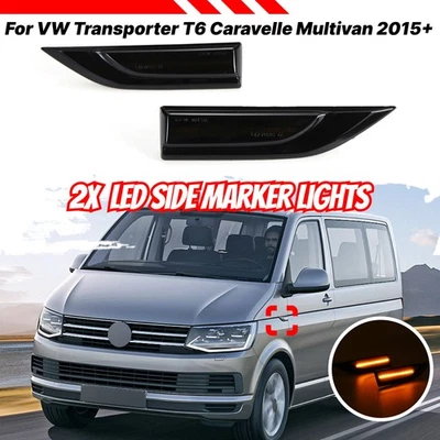 2X  Seitenblinker Blinker für Transporter T6 Multivan 2015-2019 Schwarz - Bild 1 von 4