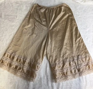 Vintage MED Silky Pettipants Bloomers Boy Shorts Lounge Wear Pantie Nude Costume - Picture 1 of 6