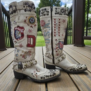DOUBLE D By Old Gringo Liberty And Justice Womens Boots Cowboy Western Sz 7.5 B - Picture 1 of 21
