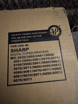 Sharp MX-607HB/MX-601HB Toner Collection Container  New Boxed - Image 1 of 3