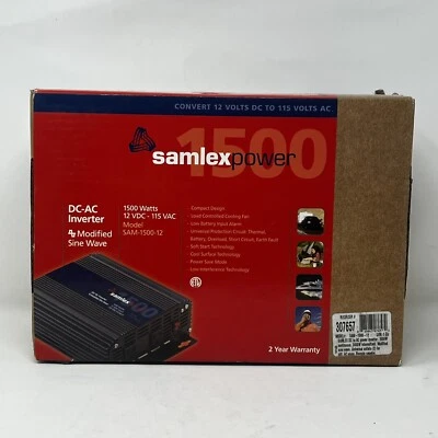 Samlex Power SAM-1500-12 Inverter 1500 Watt NEW - Image 1 of 4