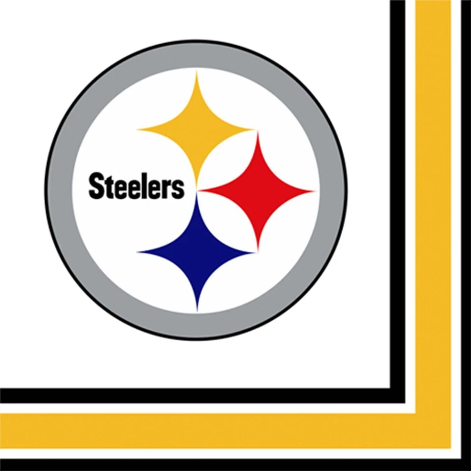 Бумажные салфетки для обеда и банкета Pittsburgh Steelers NFL Football Sports - Изображение 1 из 1
