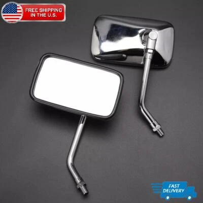 Espejos retrovisores laterales rectangulares cromados para moto Honda Rebel 250 CMX250C 300 CMX300 Foto 1 de 4