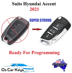 HYUNDAI ACCENT REMOTE TRANSPONDER CHIP FLIP KEY FOB 2021 2022 - Picture 1 of 12