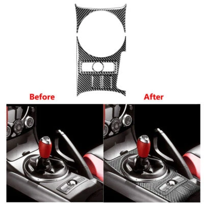Cubierta de ajuste de cambio de marchas de consola de fibra de carbono 5 piezas para Mazda RX-8 RX8 2004-2008  Foto 1 de 4