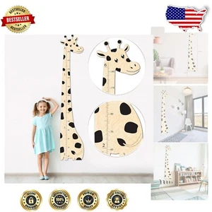 Cute Custom Growth Chart for Kids - Wooden Height Ruler with Giraffe Design - Picture 1 of 9