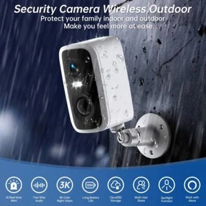 Wireless WIFI Office Home Security Camera Indoor Outdoor Waterproof 4MP 1PCS - Picture 1 of 9