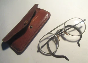 Antique Vintage B&L Bausch Lomb Round Wire Rim Metal Work Glasses 24 44 - Picture 1 of 17