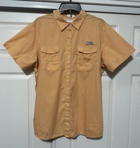 Camisa Columbia PFG Ventilada Pesca Hombres XL Naranja Botón  - Imagen 1 de 19