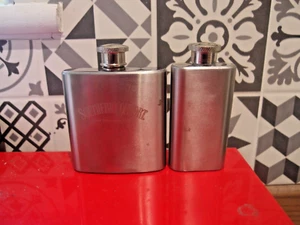 Southern Comfort 3oz Stainless Steel Hip Flask and a plain 1.7oz flask - Picture 1 of 3
