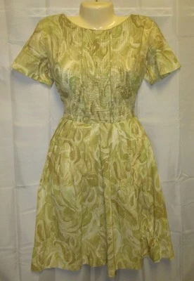 Vestido De Colección Años 50 Jeanne Modelo 12 Rockabilly Costuras Crochet Plisado Té Semi Transparente  Foto 1 de 4