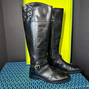 Tory Burch Marlene Reitstiefel - Größe 6,5 M - schwarz Reitstil - Bild 1 von 17