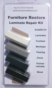 Möbel/Laminat/Küchenschrank/Arbeitsplatte Reparatur Weichwachs Füllset schwarz, - Bild 1 von 3