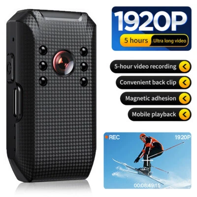 Cámara corporal profesional con grabación de audio visión nocturna 1920P mini cámara portátil policial Foto 1 de 4