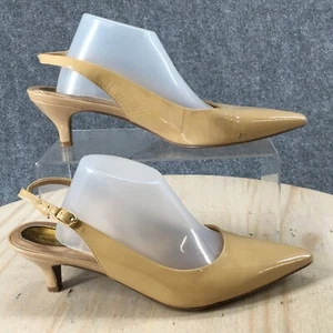 Trotters Sandals Womens 7.5N Prima Pointed Slingback T1304 Yellow Patent Leather - Picture 1 of 18