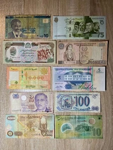 World Paper Money Mix of 10 Diverse Foreign Cash Banknotes Currency Lots - Picture 1 of 1