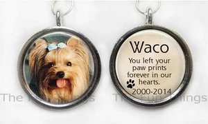 2-Sided Custom Personalized Pet Memorial Photo Message Pendant Charm Keepsake - Picture 1 of 1