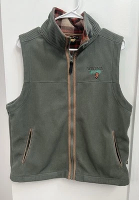 Renegade Club Wisconsin Women’s Green/ Flannel Vest Size Medium  Foto 1 de 4